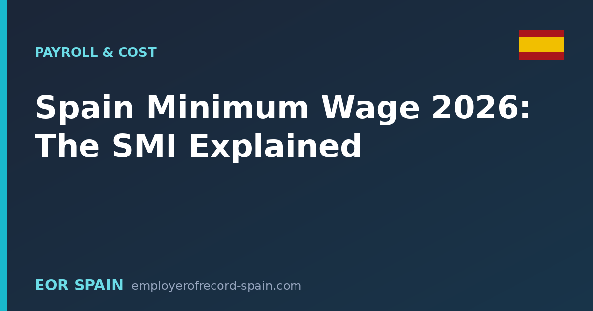 Spain Minimum Wage 2026: The SMI Explained for Employers